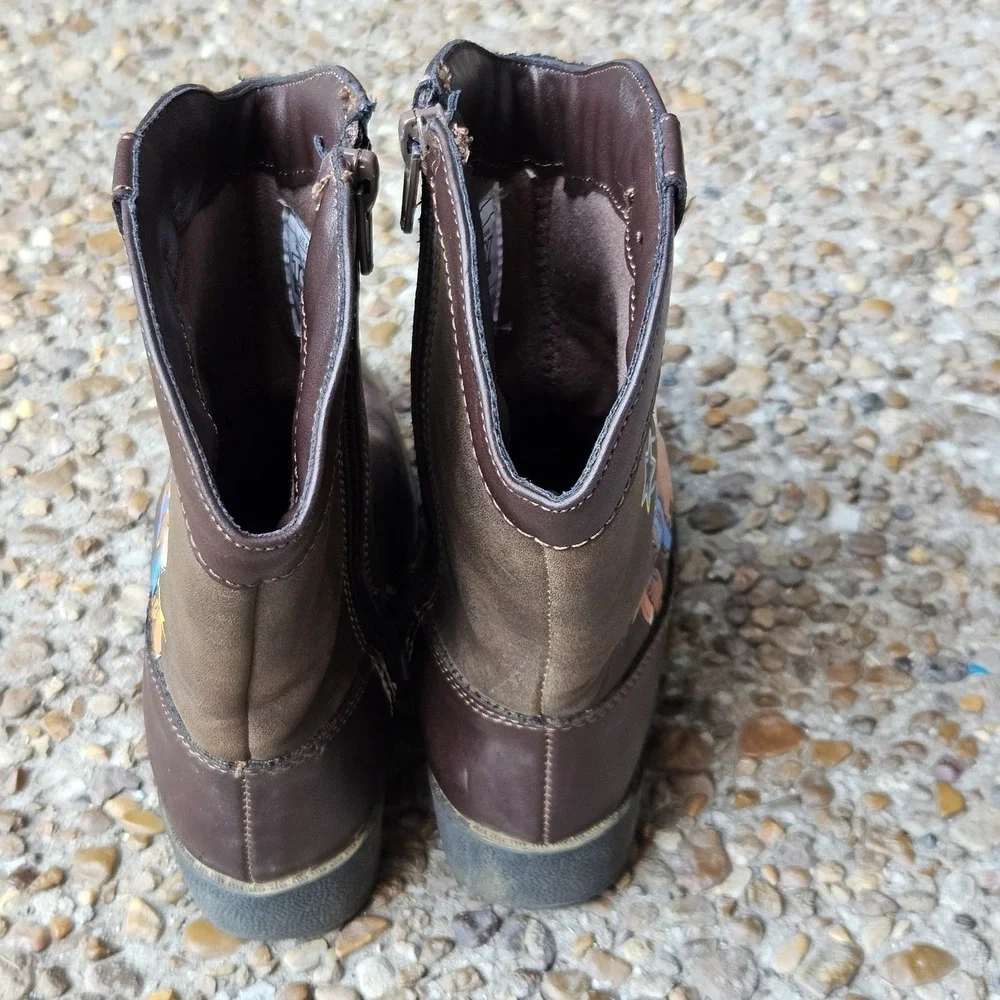 Disney‎ Pixar Toy Story Woody Bullseye Toddler Cowboy Boots Size 11 Brown